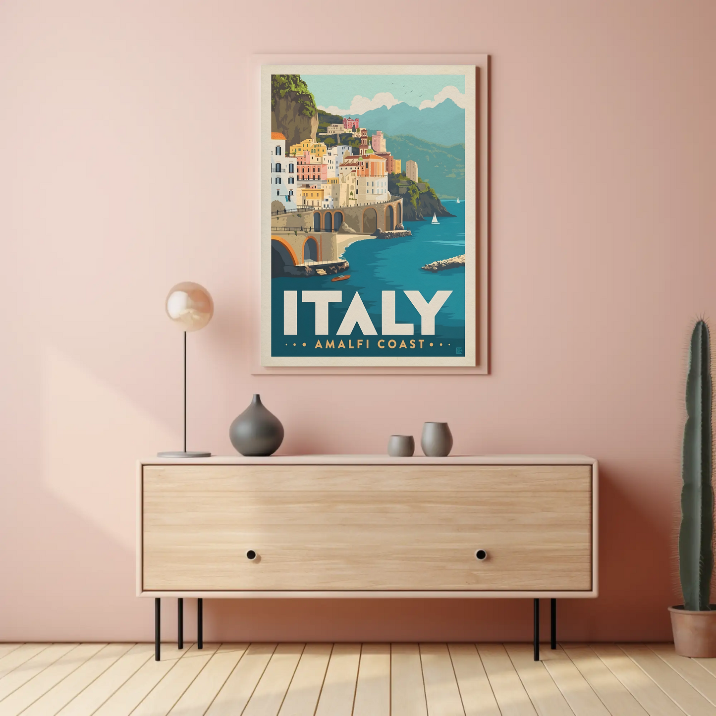 Vintage Poster Italy Amalfi Coast