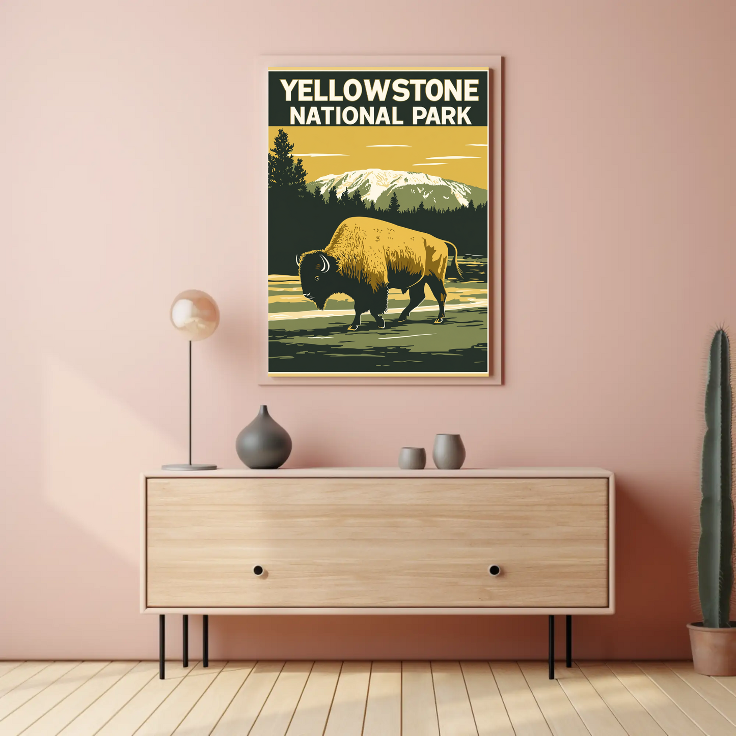 Yellowstone National Park Vintage Style Poster