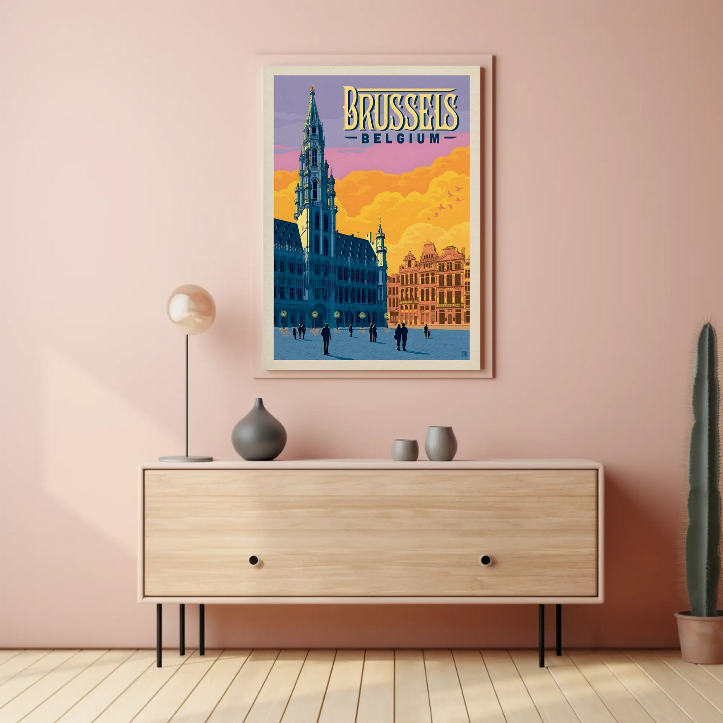 Vintage Poster Brussels Belgium