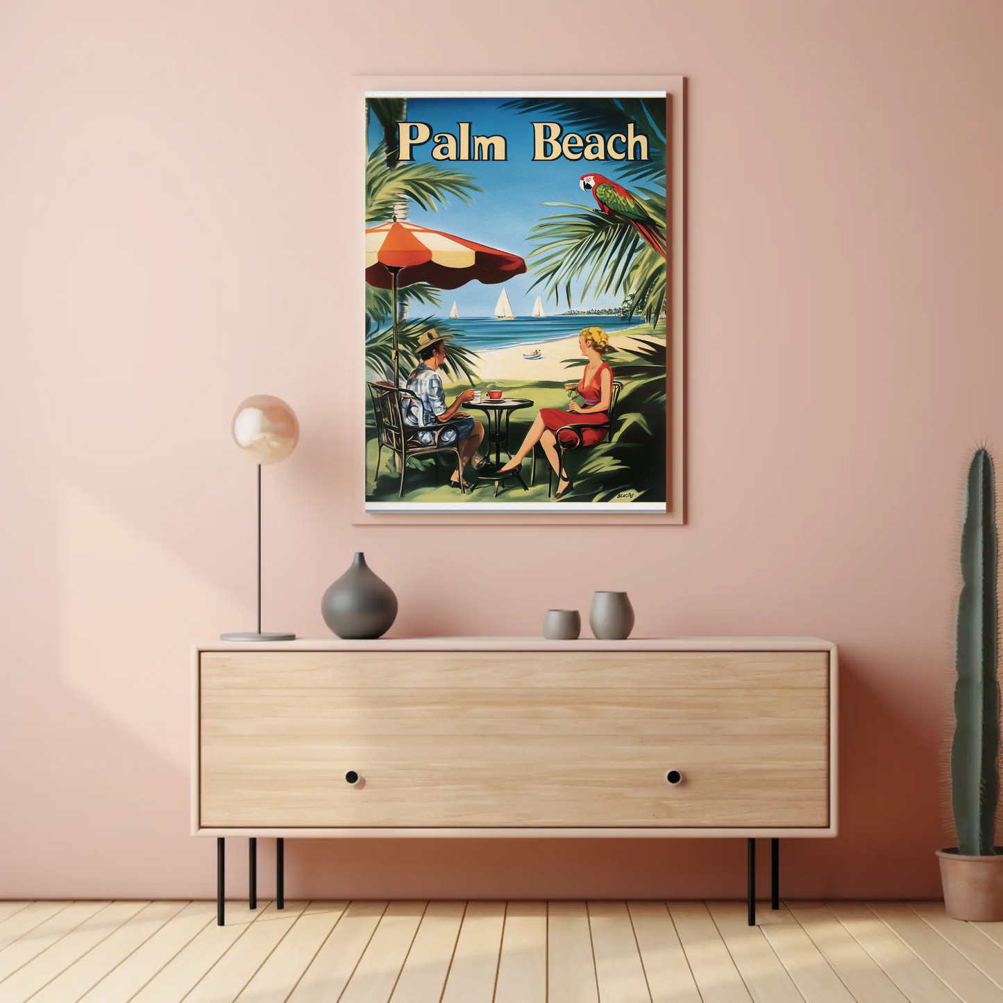 Palm Beach Vintage Poster Beach Tea