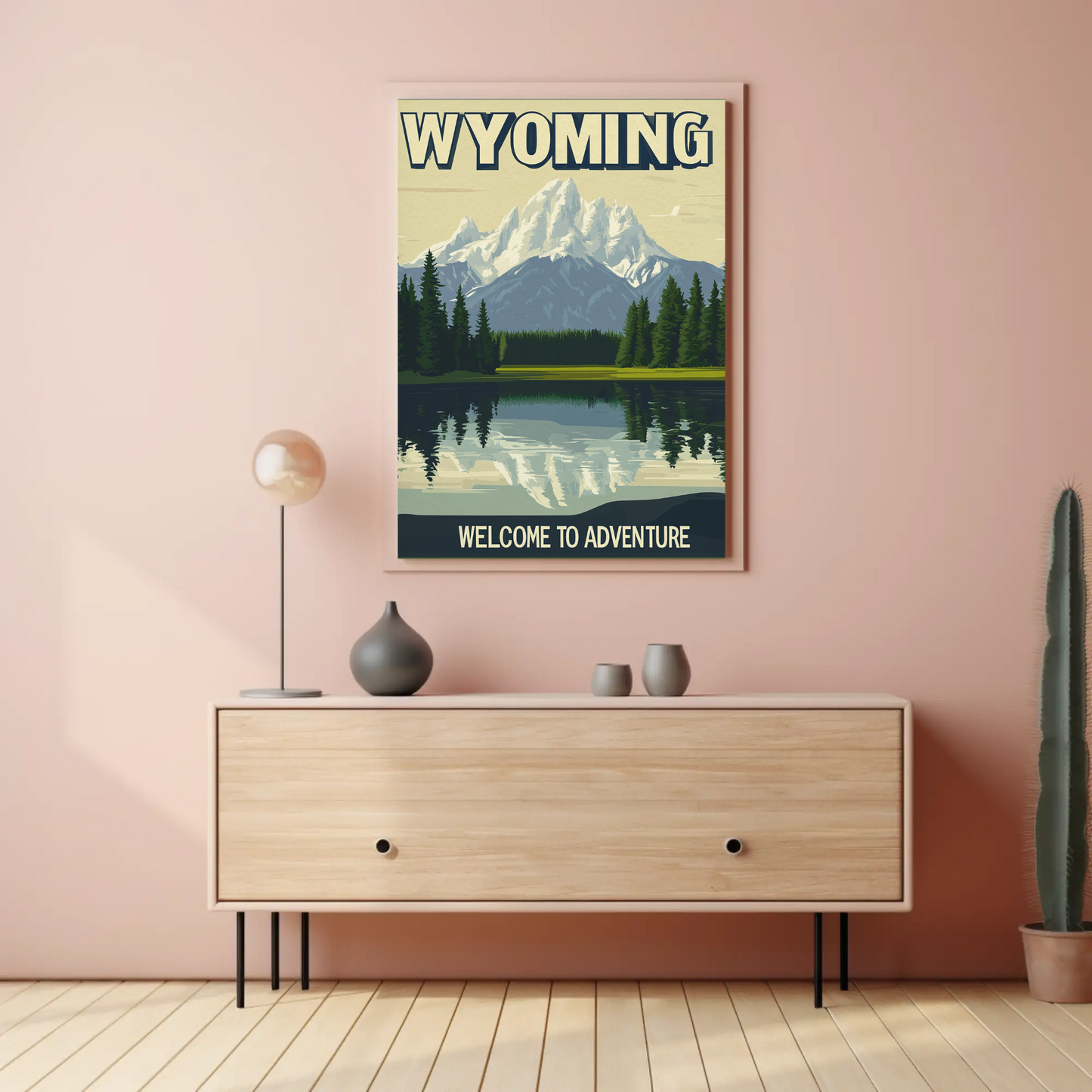 Wyoming Adventure Vintage Poster