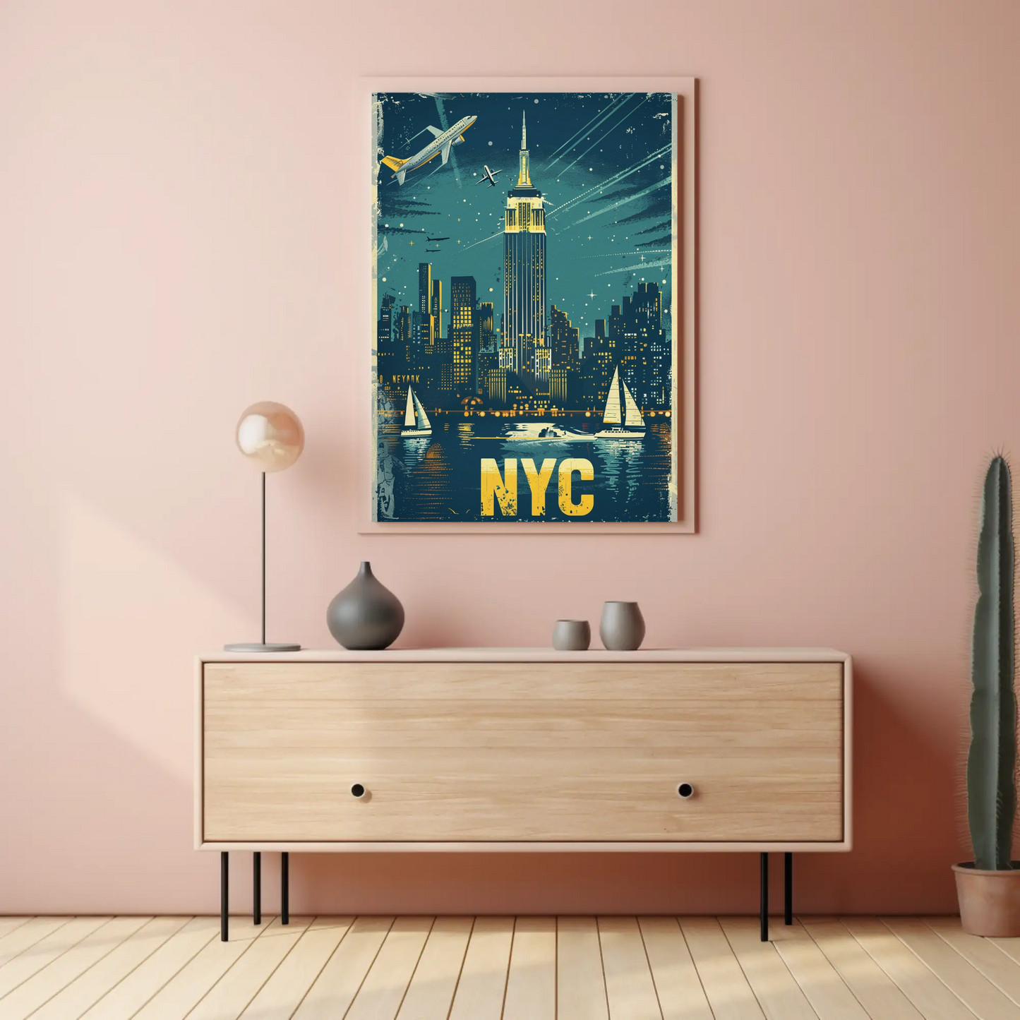 Vintage Poster NYC Nightscape