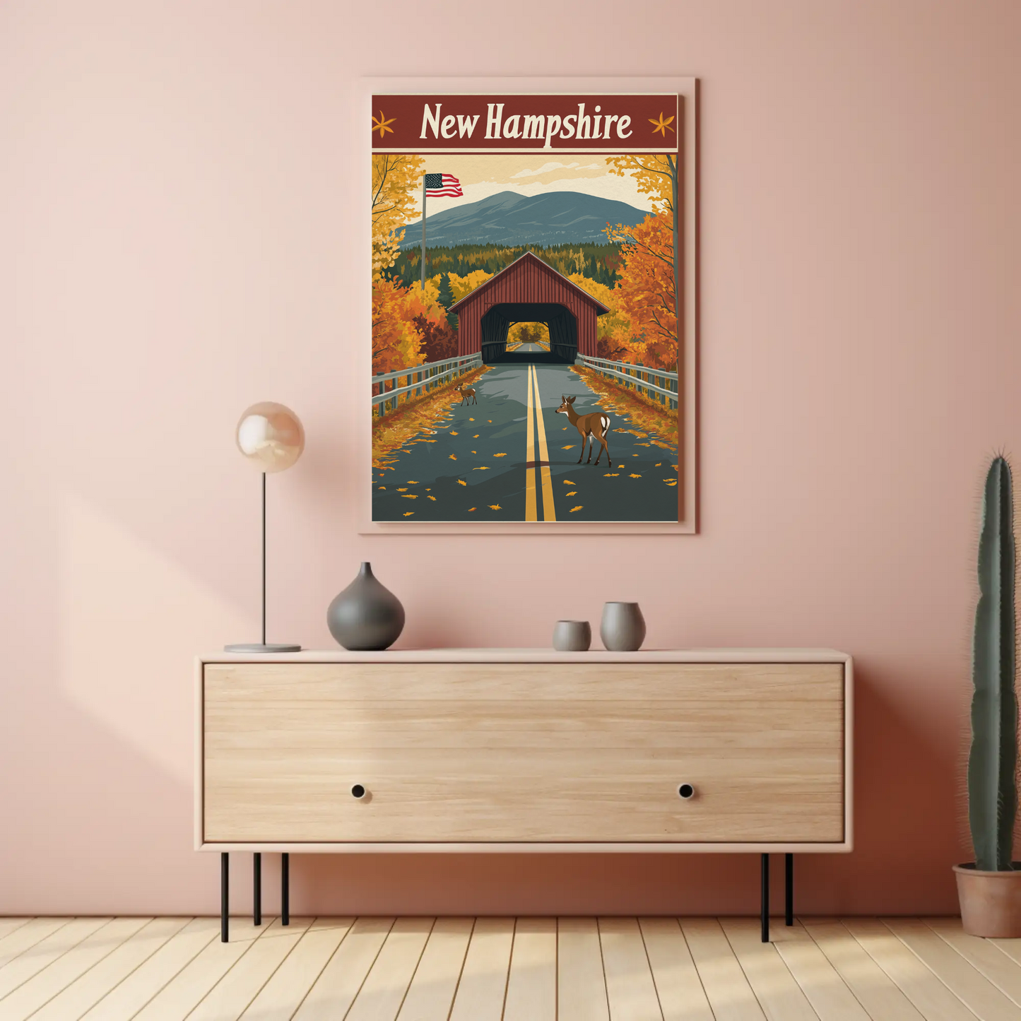 New Hampshire Vintage Poster