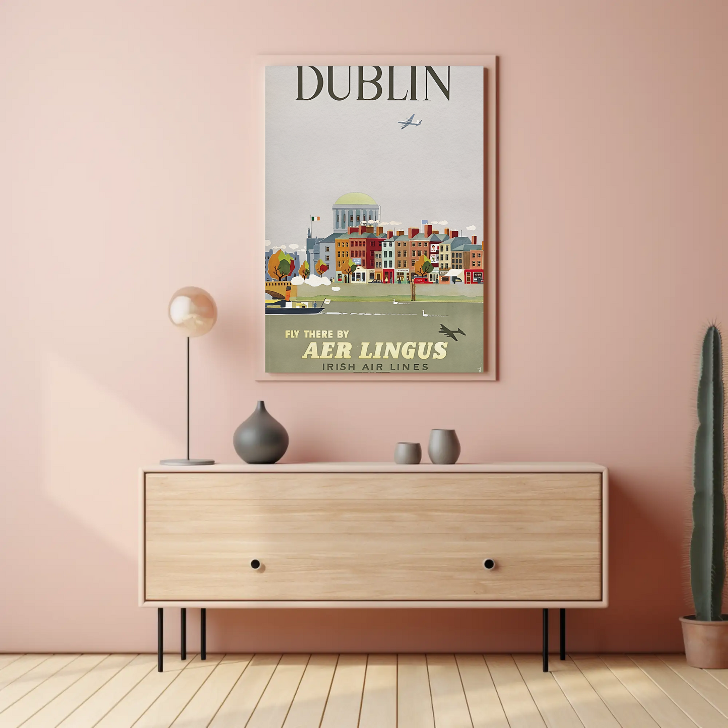 Vintage Poster - Dublin City by Aer Lingus