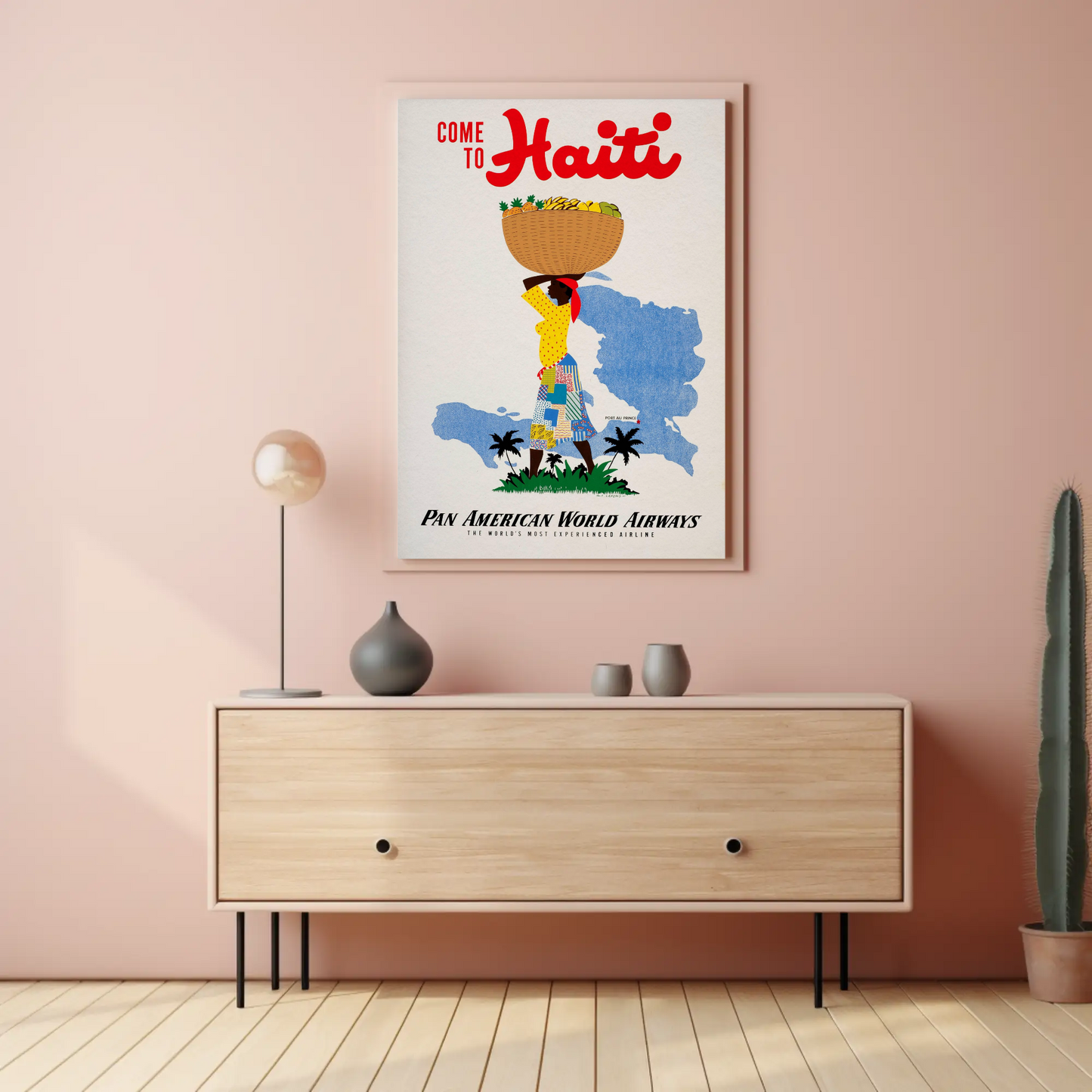 Haiti Fruit Basket Vintage Poster