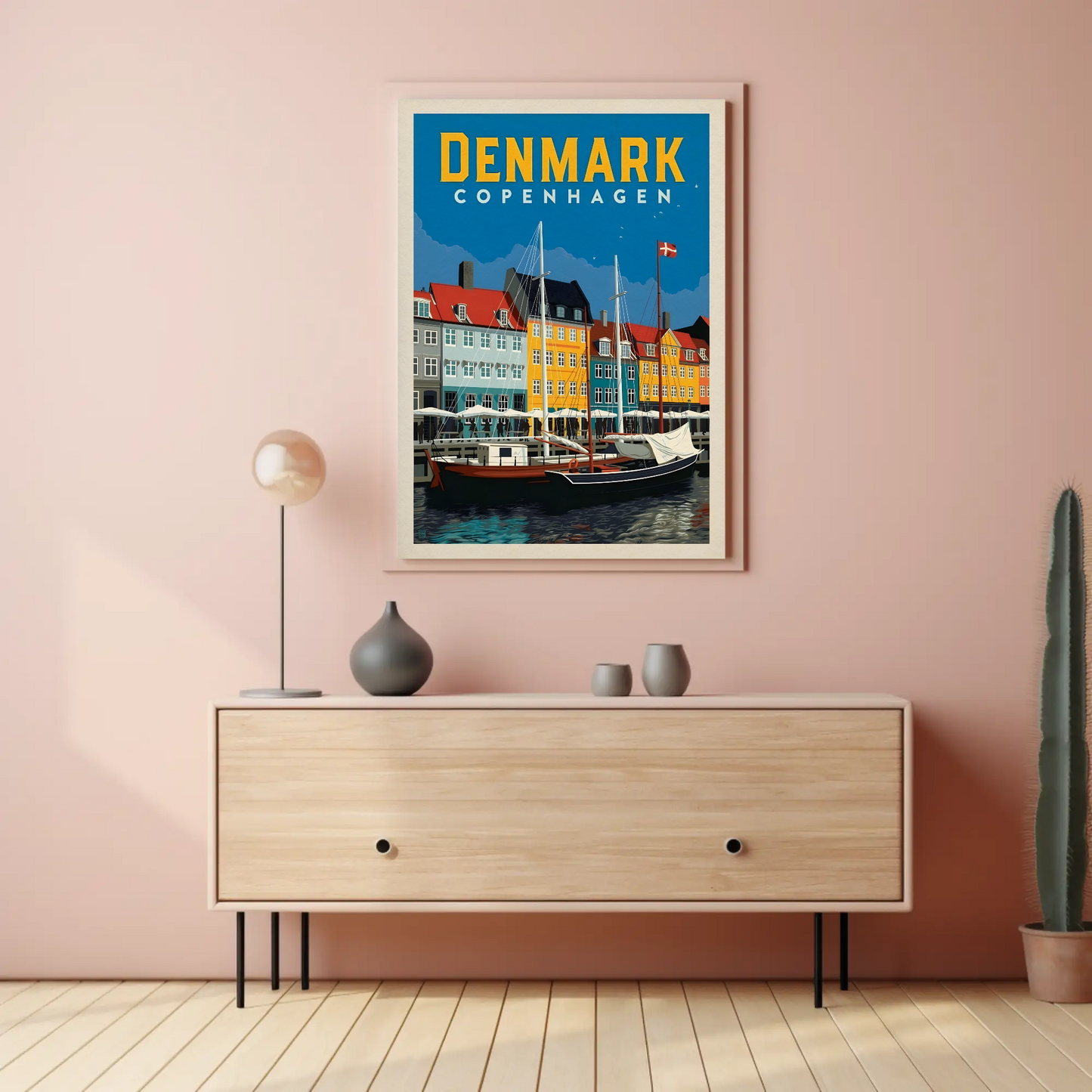 Denmark Copenhagen Vintage Poster