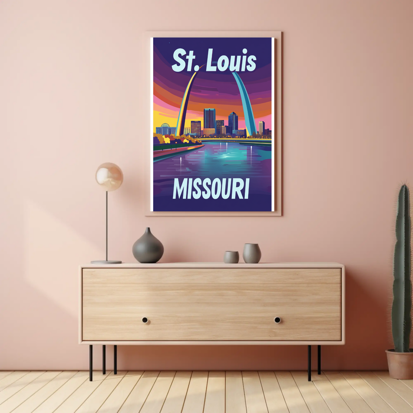 St. Louis, Missouri Vintage Travel Poster
