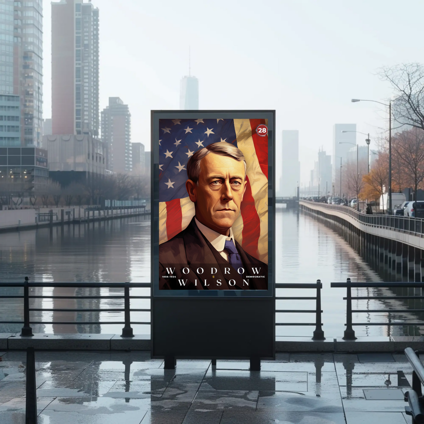 Woodrow Wilson 28th President Of The United States Portrait
