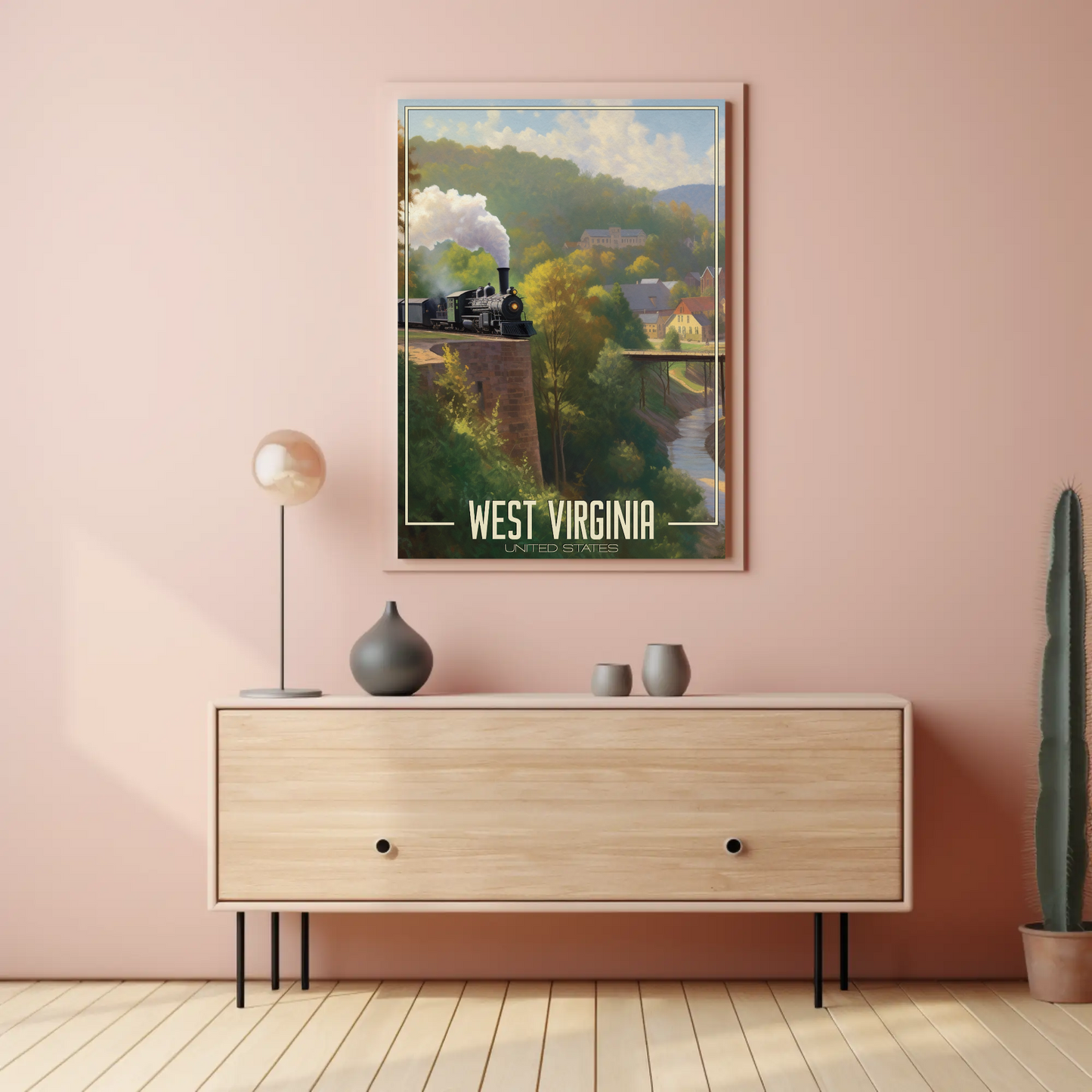 West Virginia United States Vintage Poster