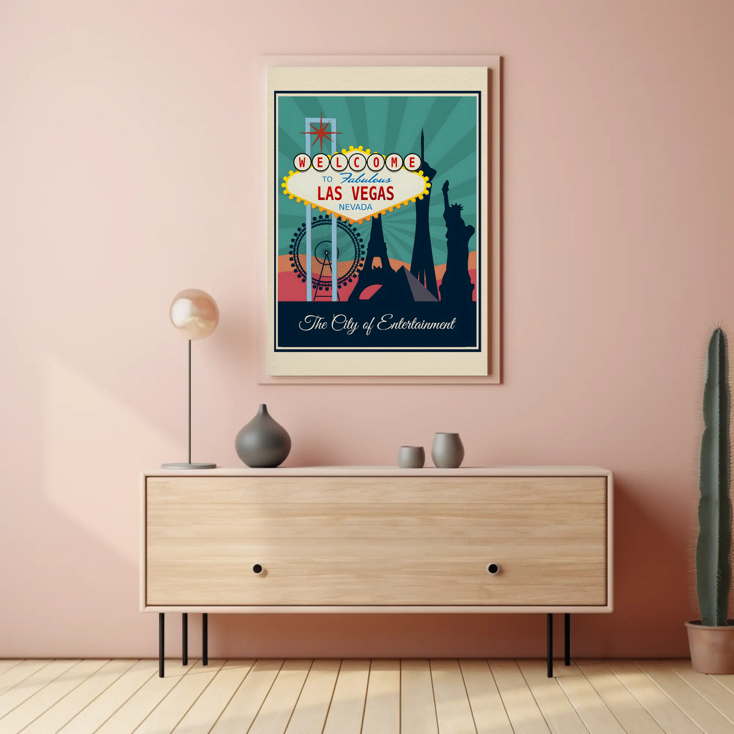 Vintage Poster Las Vegas Welcome Sign