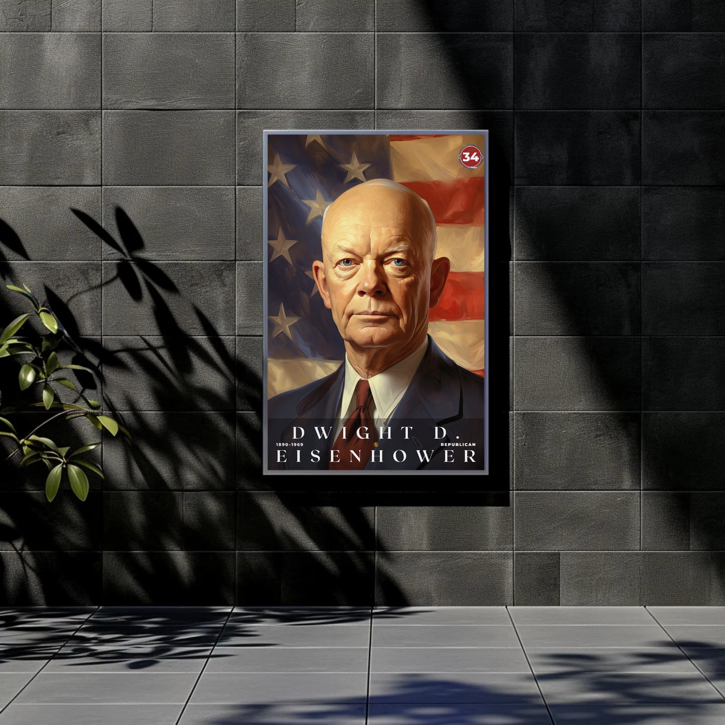 Dwight Eisenhower 34th President Of The United States Portrait