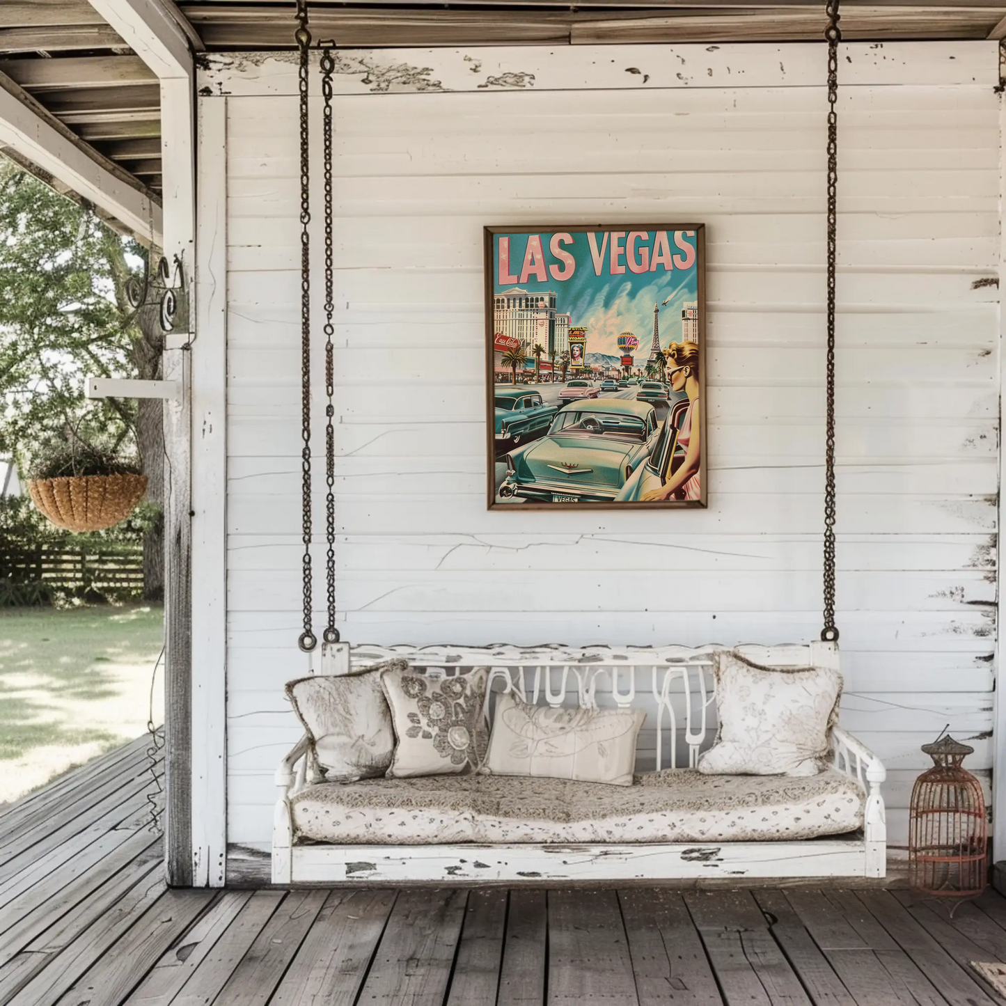 Las Vegas Retro Scene Poster