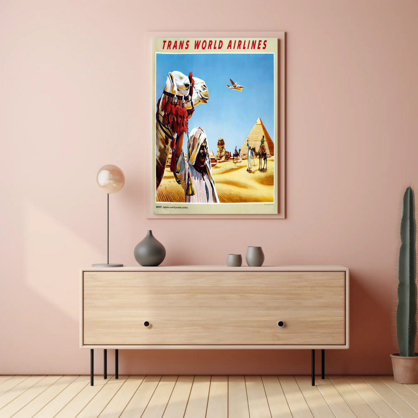 Trans World Airlines Egypt Vintage Poster