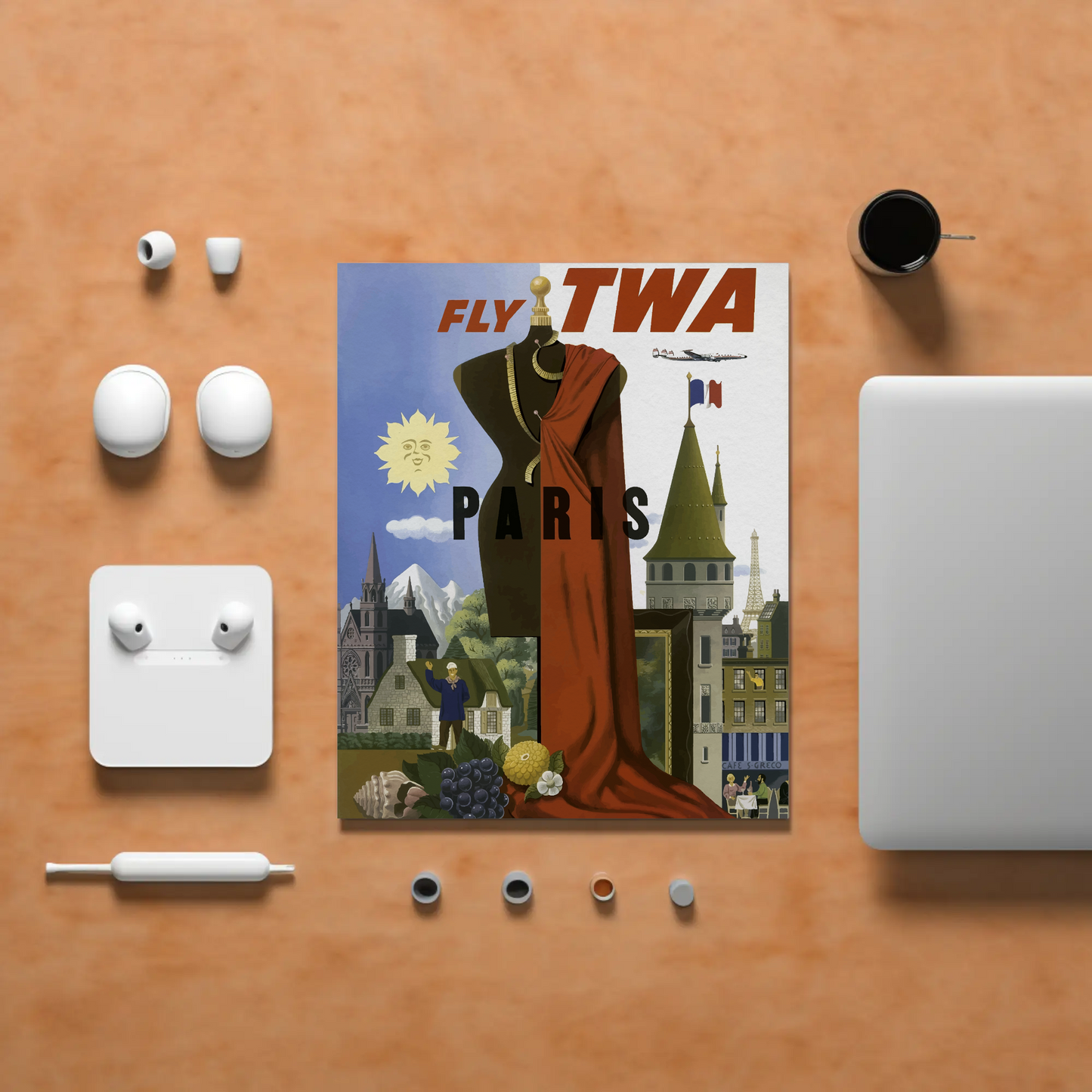 Fly TWA Paris Poster