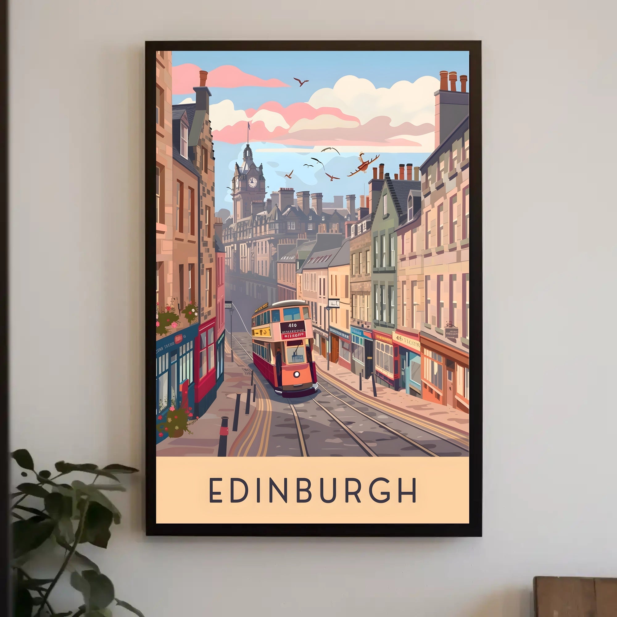 Scenic Edinburgh Tram Poster