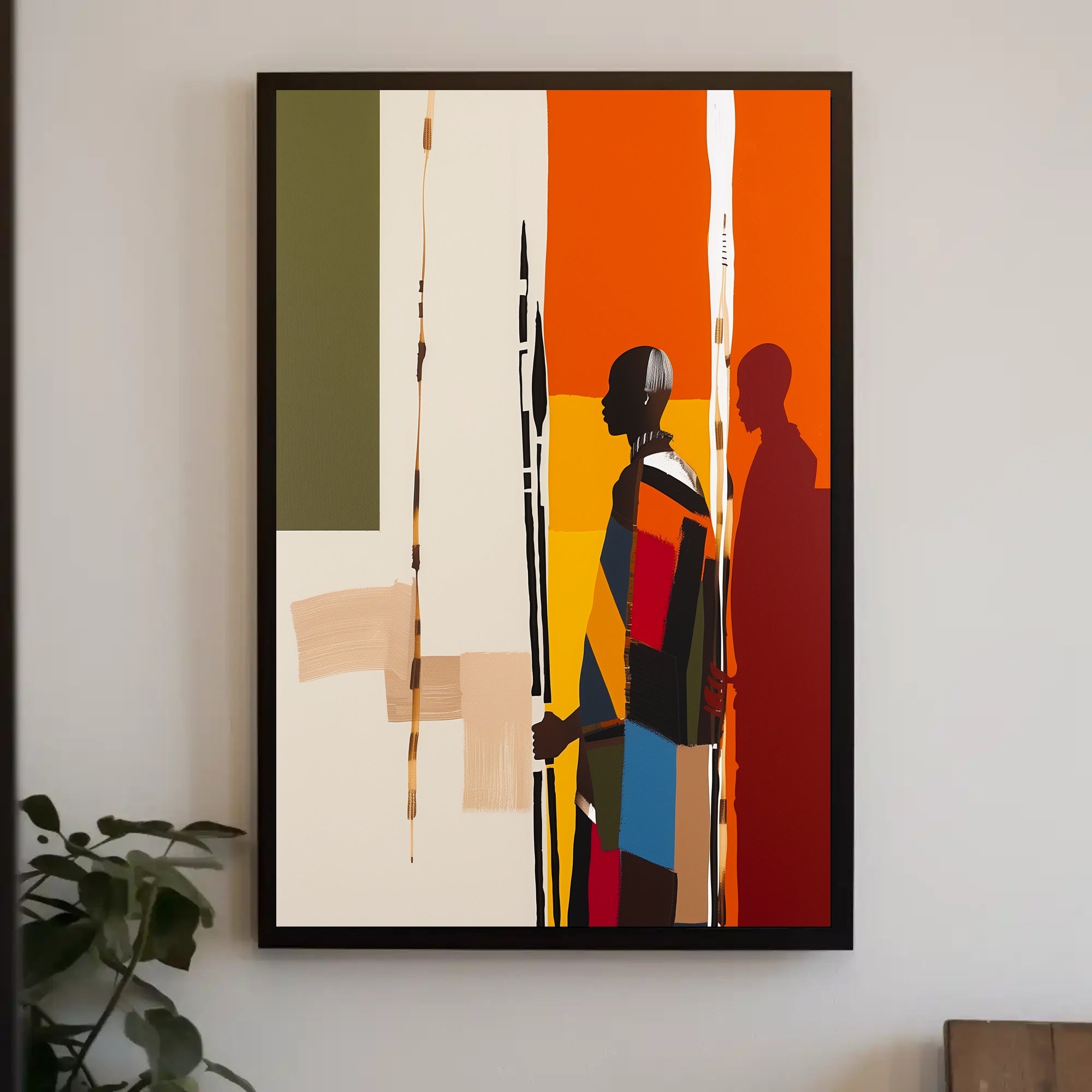 Cultural Silhouettes Vibrant Poster Wall Art