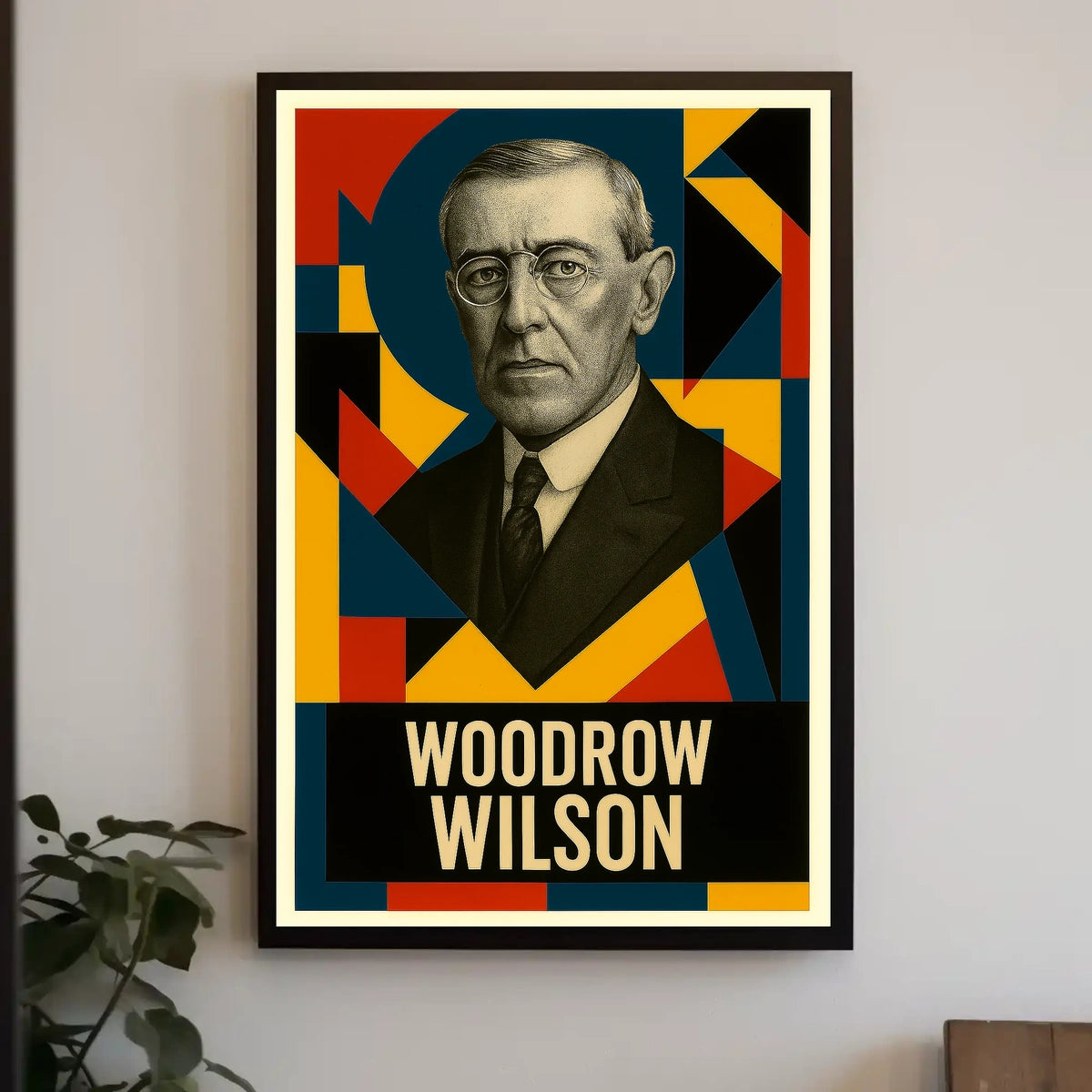 Woodrow Wilson 28th President of the United States Abstract Pop Poster