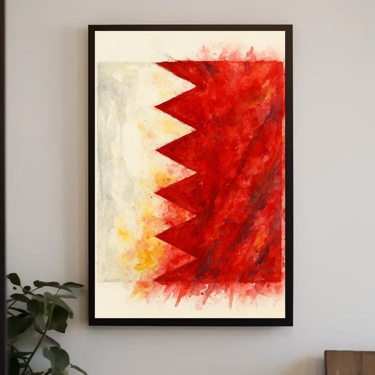 Abstract Bahrain Flag Abstract Poster