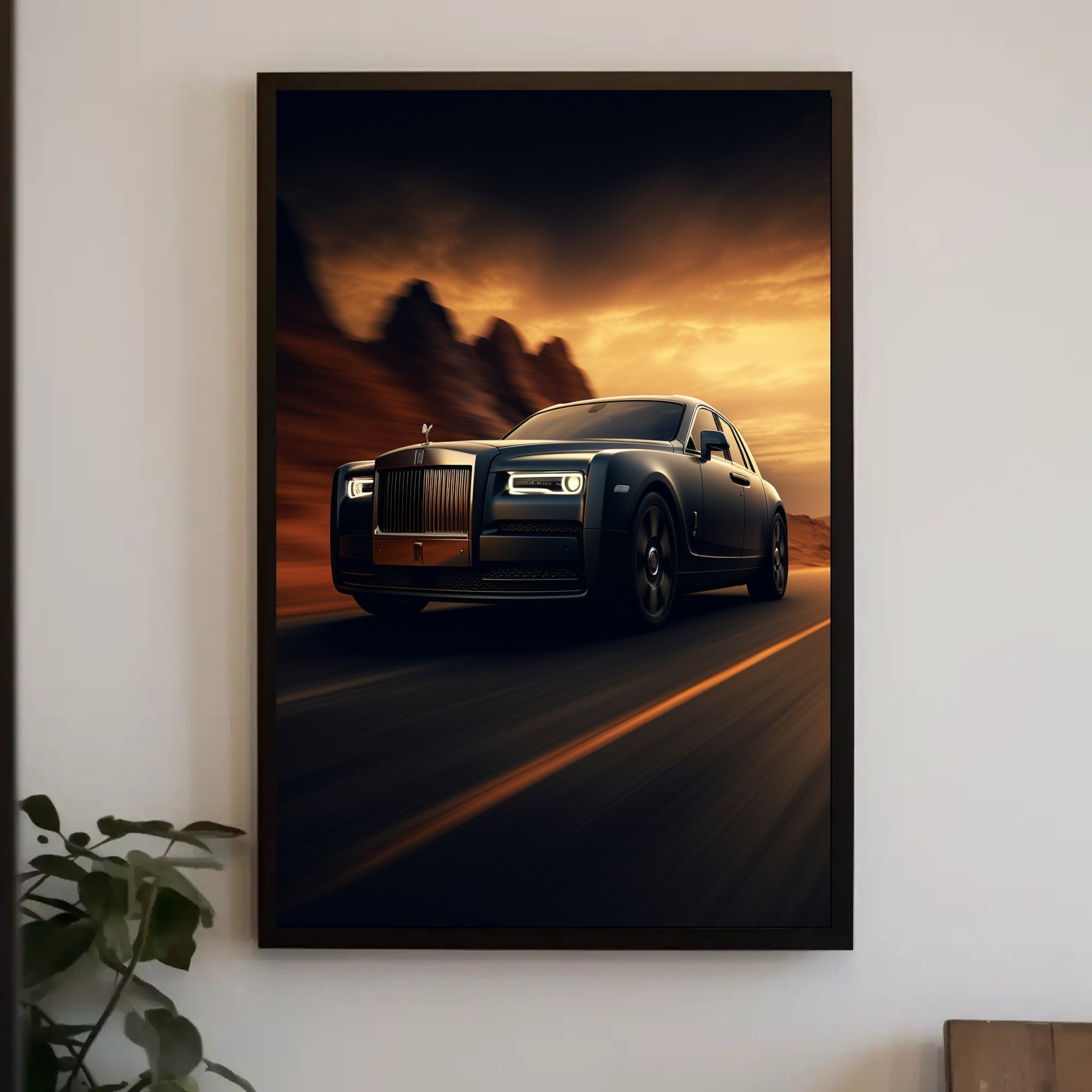 Luxurious Ride at Sunset Poster PosterGoat