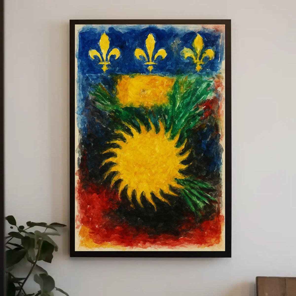 Vibrant Heraldic Emblem Poster
