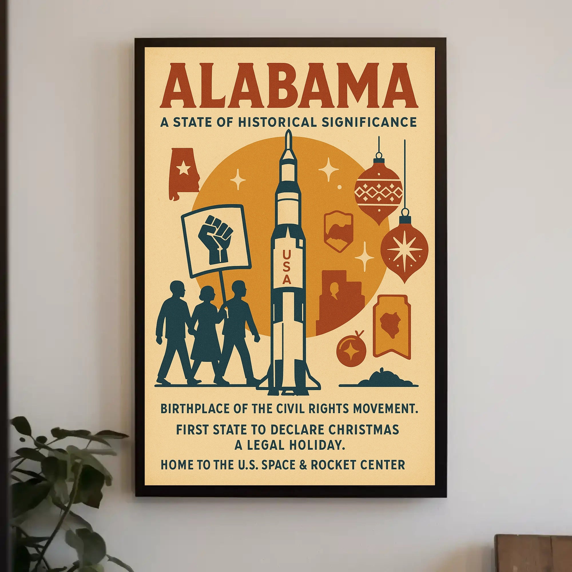 Alabama A State of Historical Significance Poster