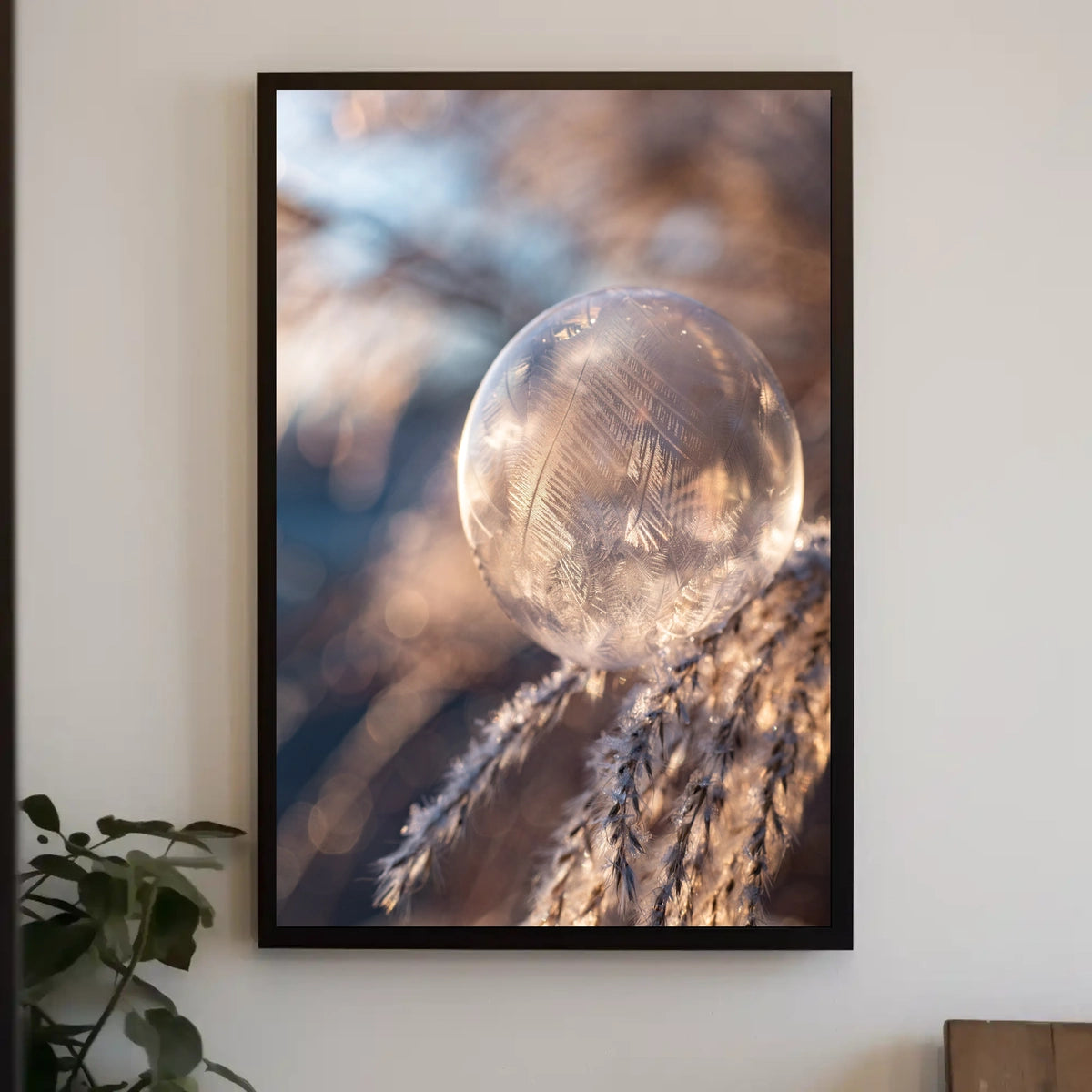 Frozen Bubble Sunrise: Abstract or Artistic Poster