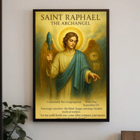 Saint Raphael Archangel Poster: Spiritual Guidance and Support Fantasy