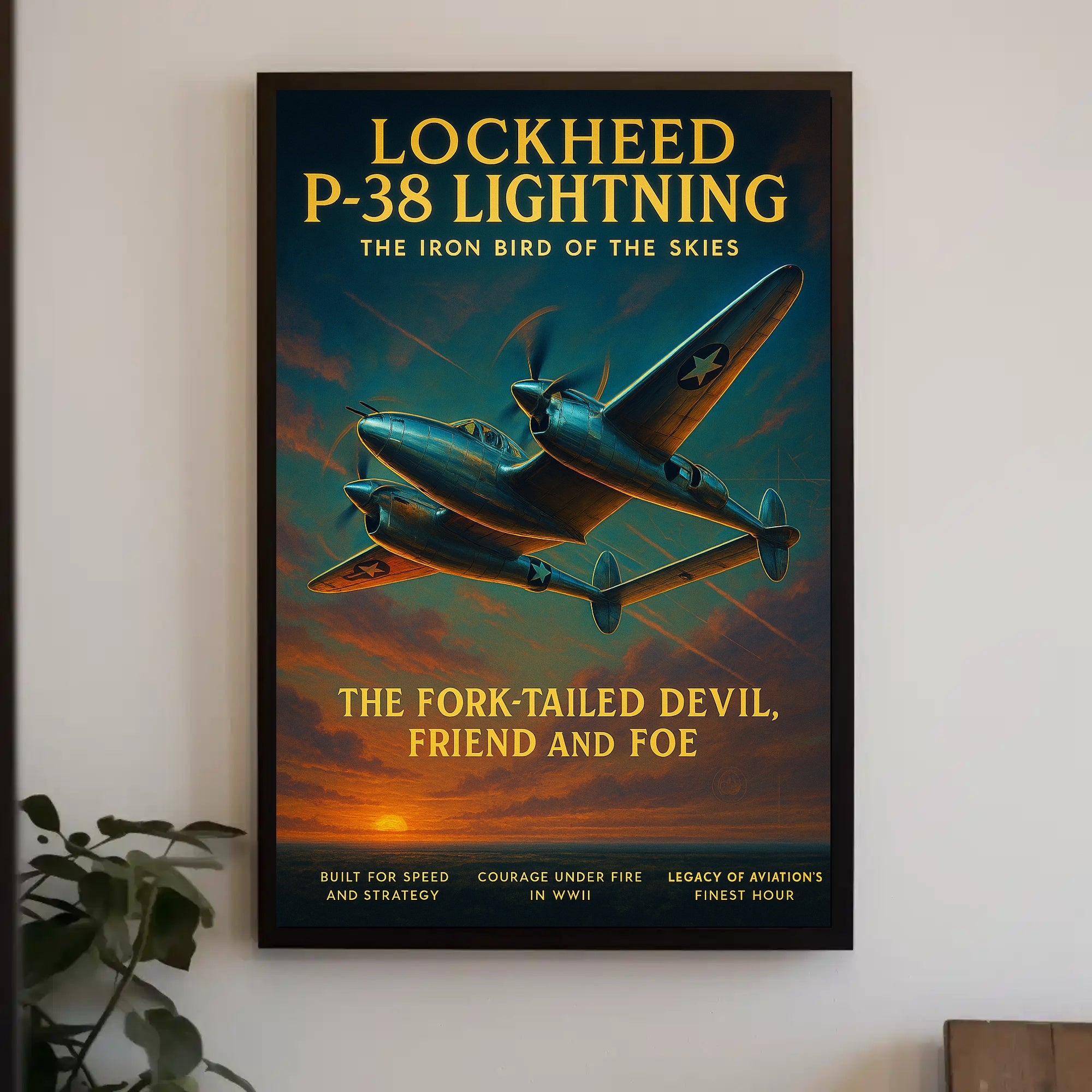 Lockheed P-38 Lightning Poster