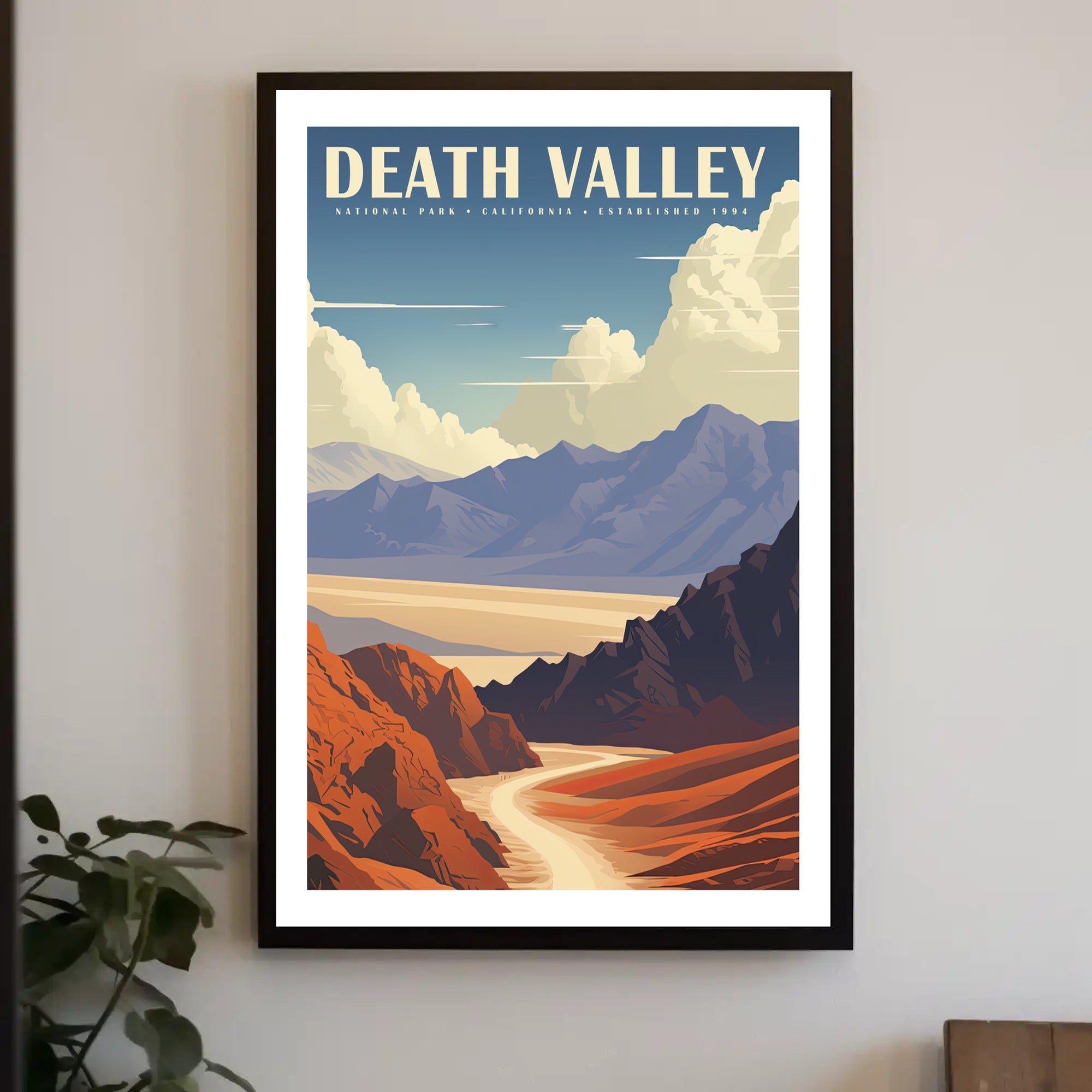 Death Valley Travel Poster Vintage National Park Print