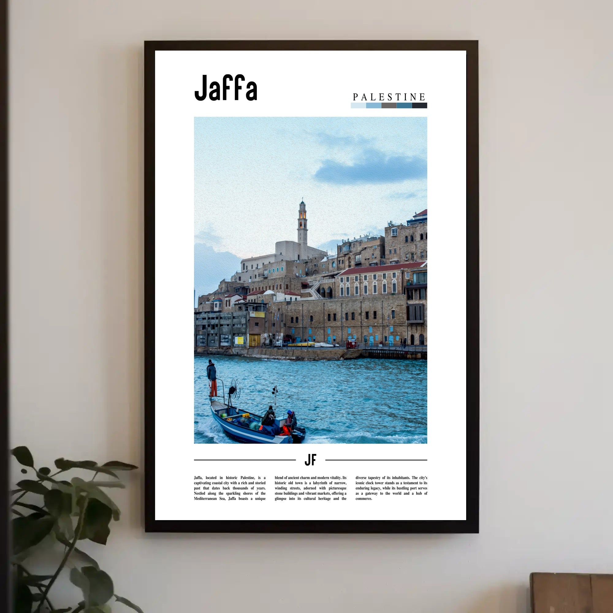 Jaffa Cityscape Mediterranean Travel Poster PosterGoat