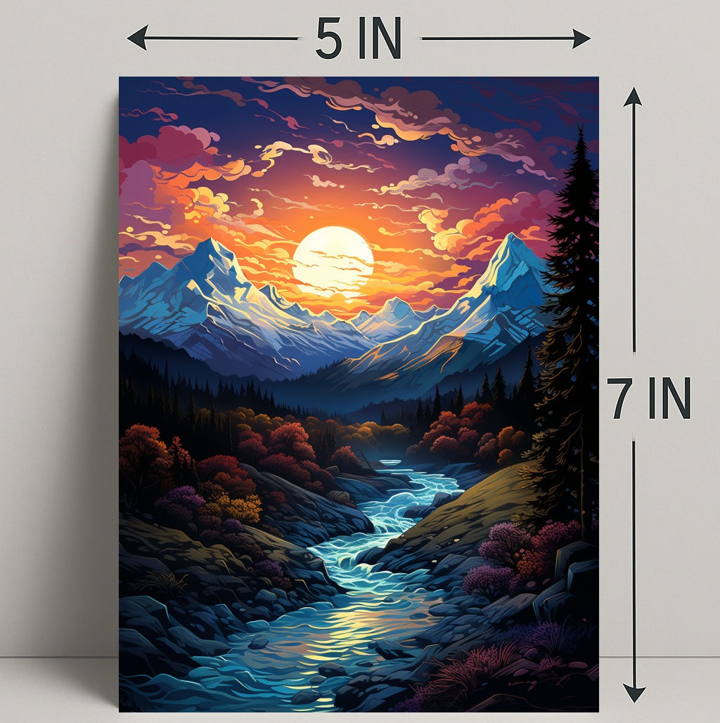 Enchanted Mountain Sunset Poster