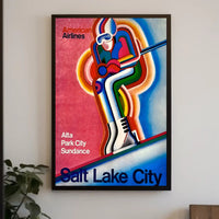 Salt Lake City Ski Destinations Poster PosterGoat