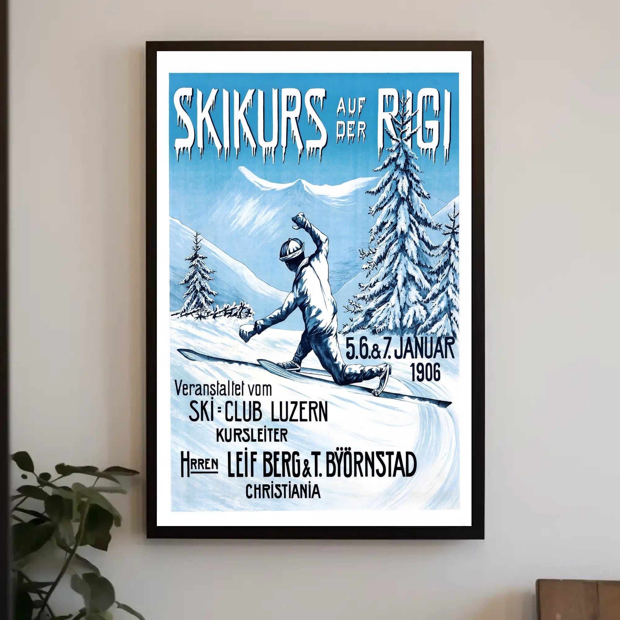 Ski Course on Mount Rigi Poster PosterGoat