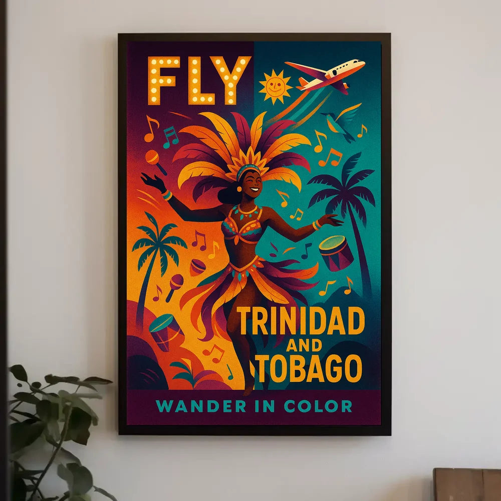 Wander in Color Vibrant Caribbean Travel Poster PosterGoat