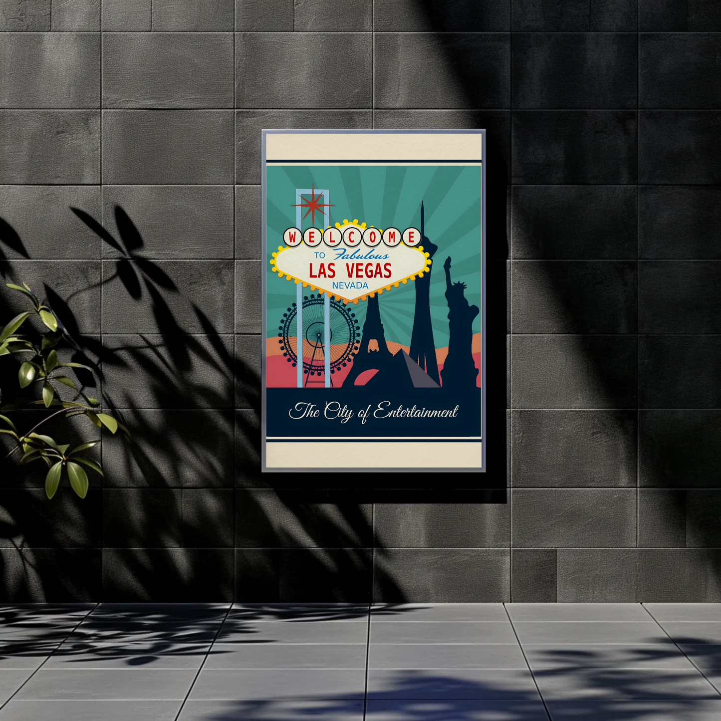 Vintage Poster Las Vegas Welcome Sign