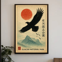 Glacier National Park Artistic National Park Poster