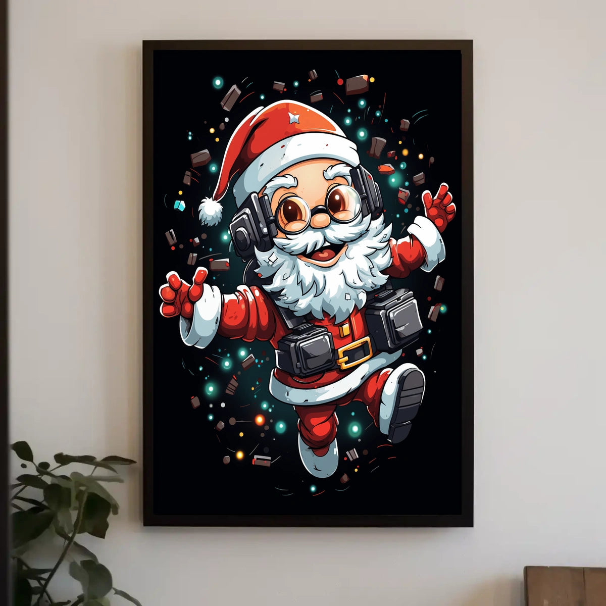 Tech-Savvy Santa Poster