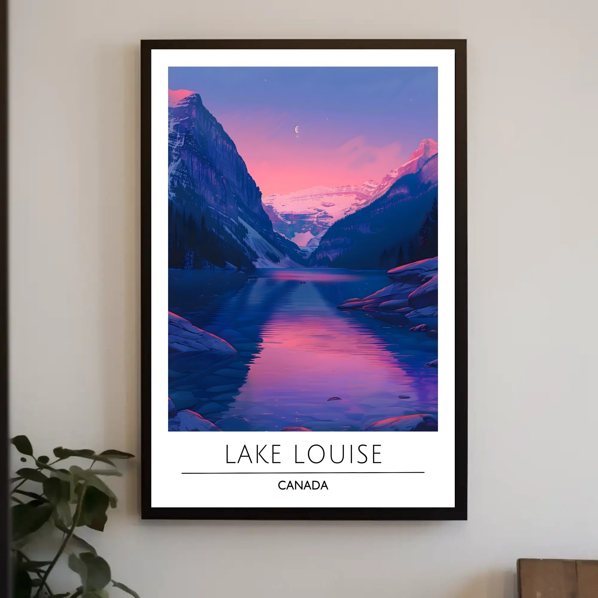 Lake Louise Tranquil Reflection Scenic National Park Poster