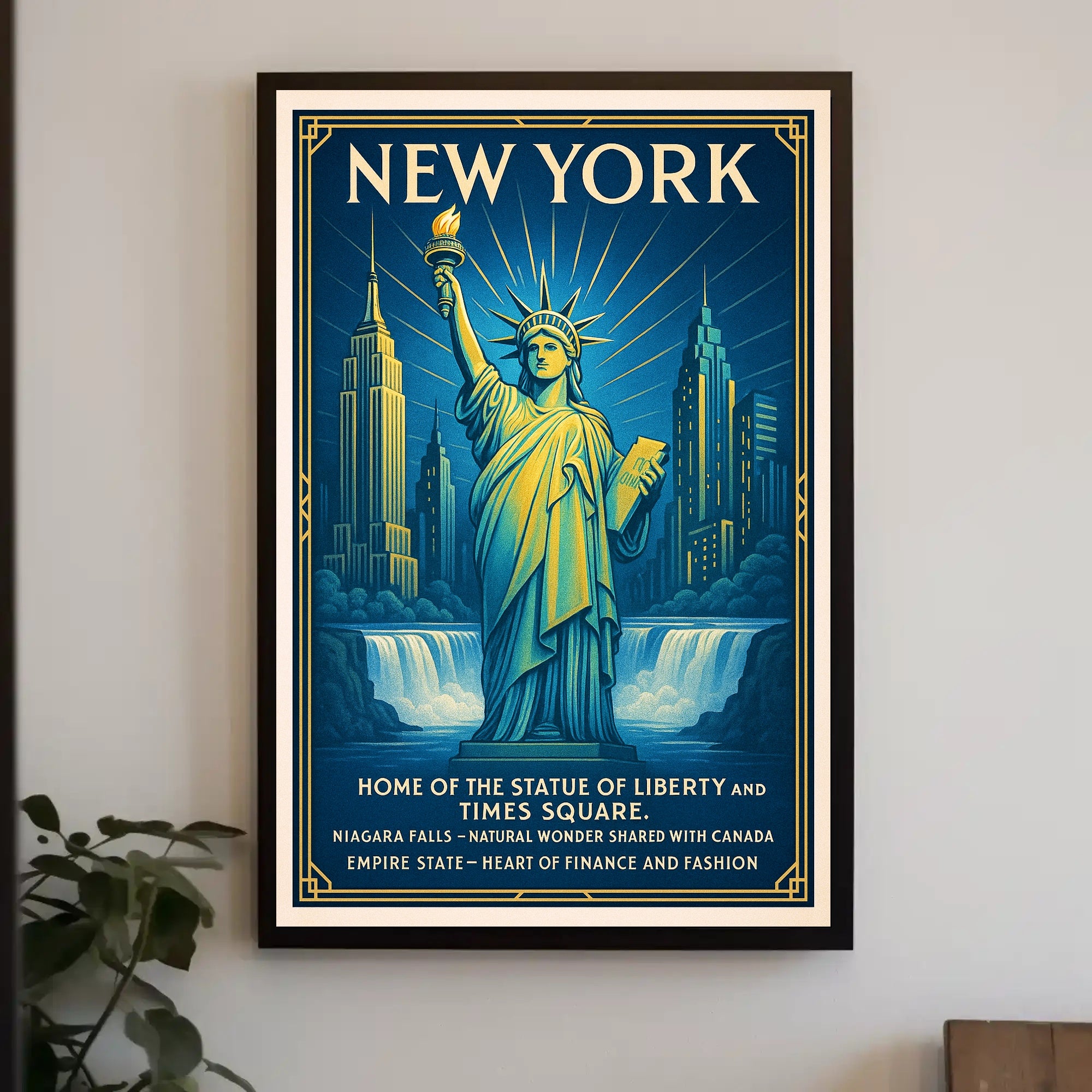 New York Landmarks Poster