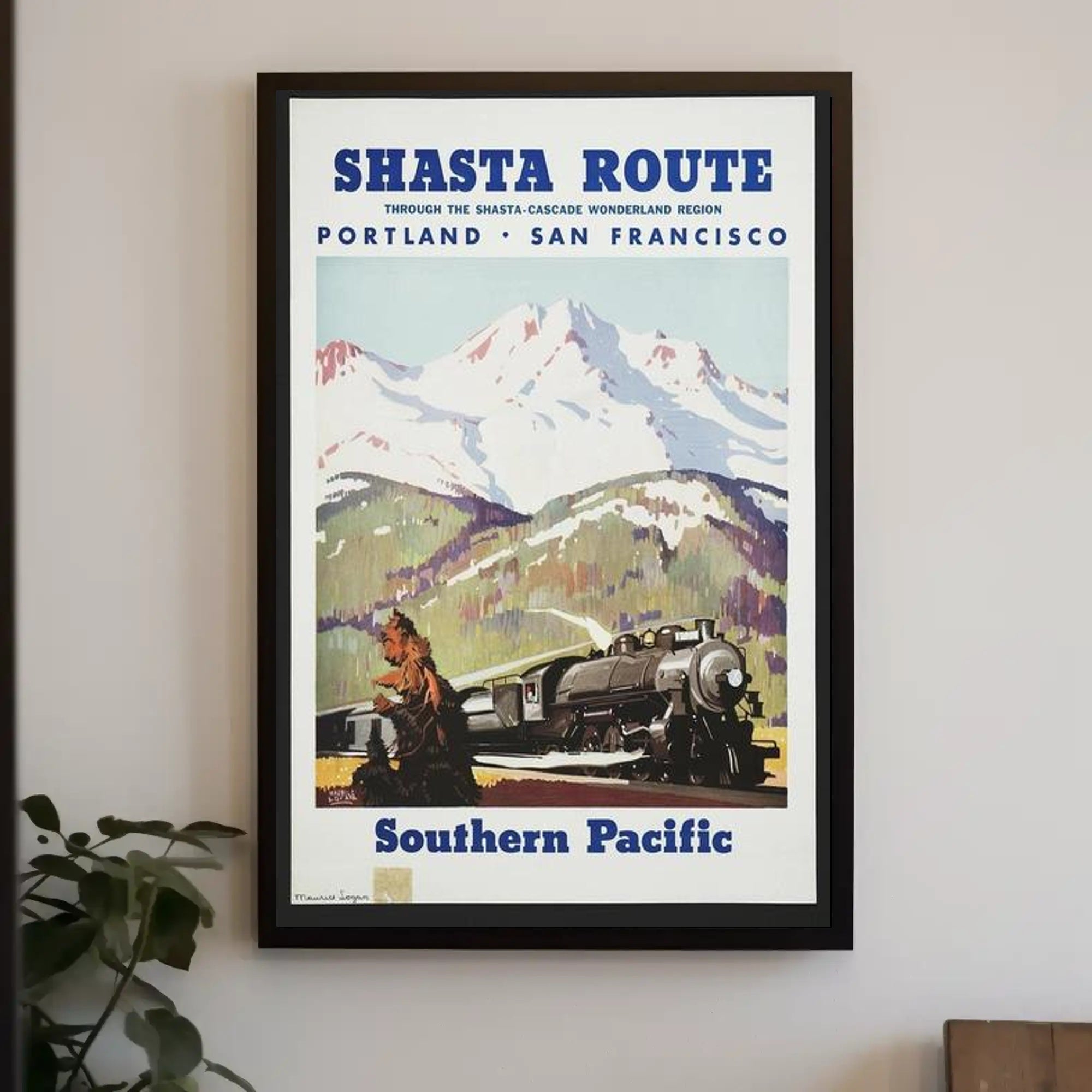 Shasta Route Travel Poster PosterGoat