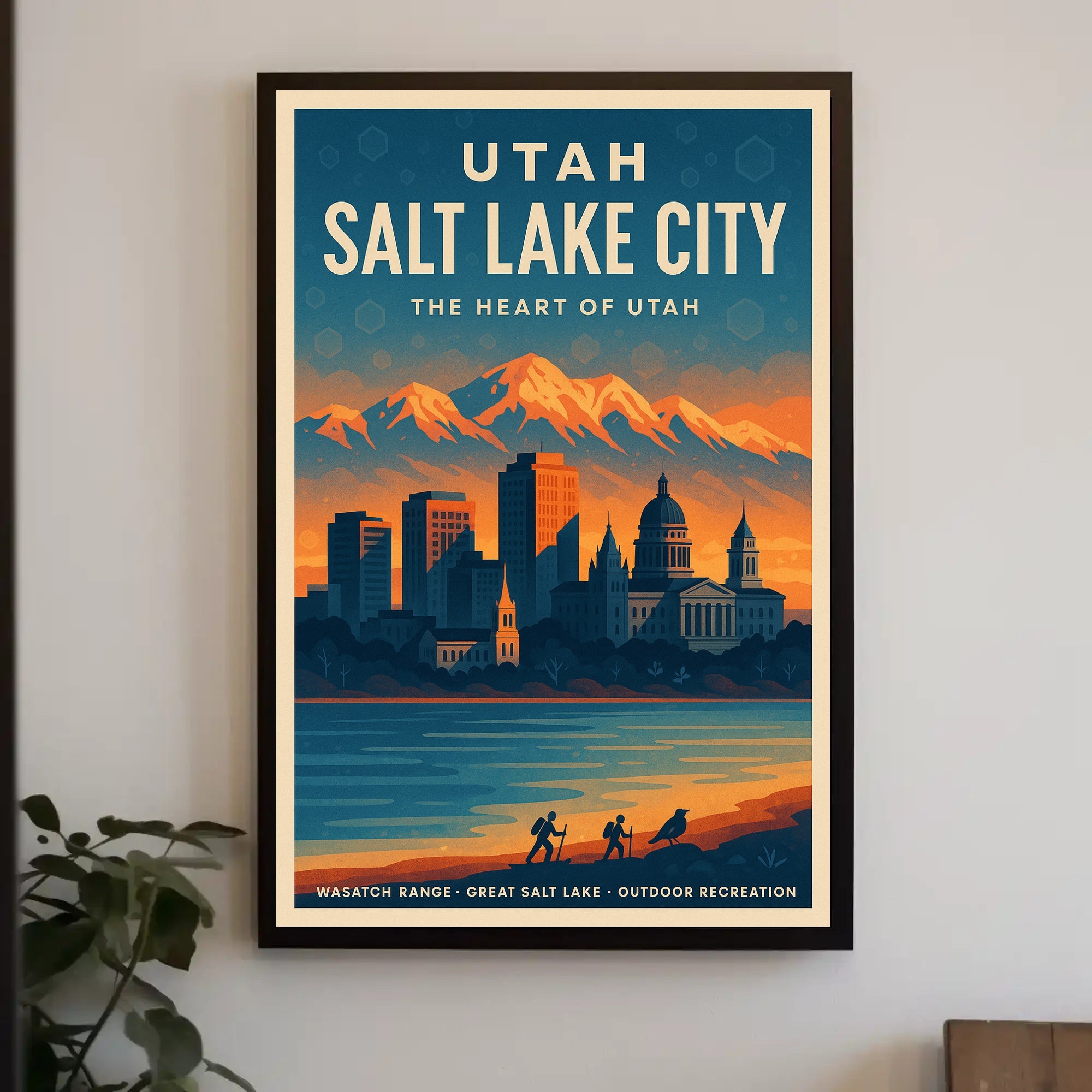 Salt Lake City Scenic Travel Poster PosterGoat
