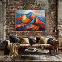 Vibrant Abstract Mountain Landscape Poster for Inspiration