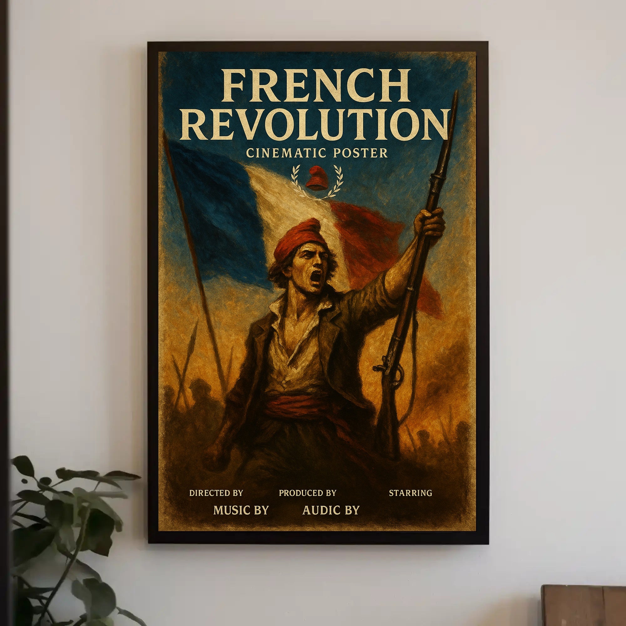 French Revolution Heroic Vintage Art Political or Propaganda Poster