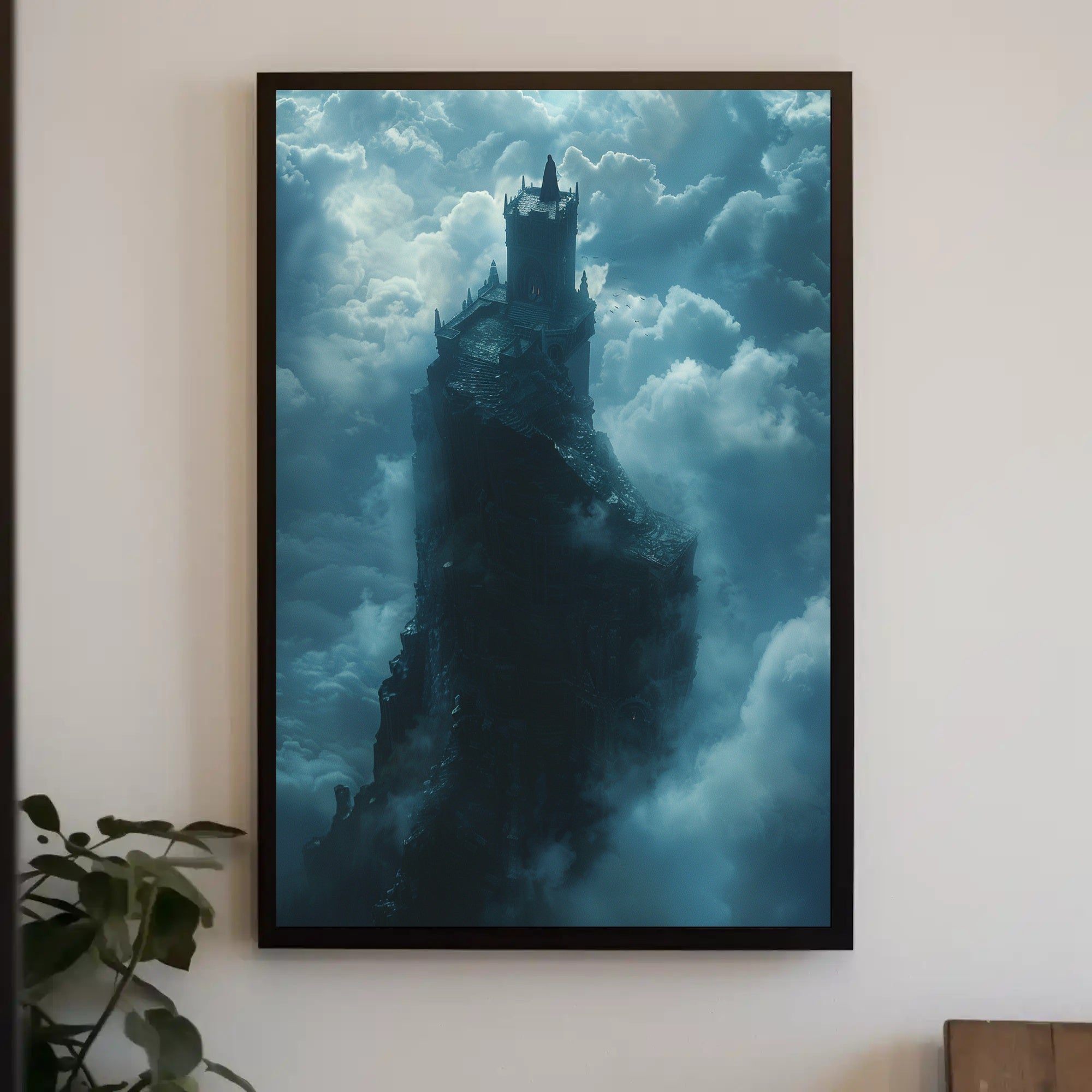 Mystical Tower in Clouds Fantasy or Mythology Poster PosterGoat