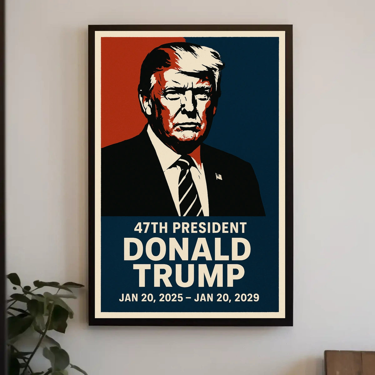 Donald Trump Patriotic Resolute Visionary Cinematic Poster