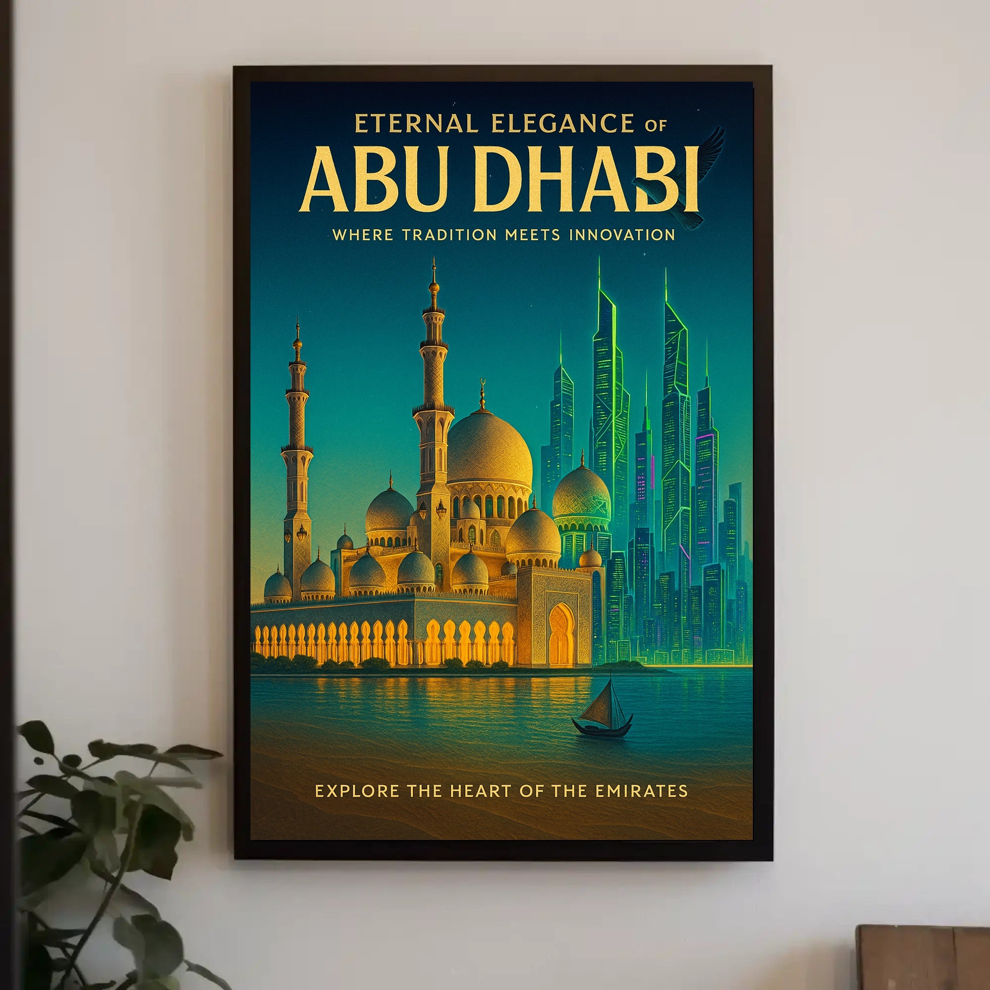 Abu Dhabi Elegance: Eternal Innovation Cityscape Travel Poster