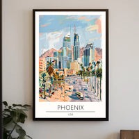 Phoenix Cityscape Poster PosterGoat