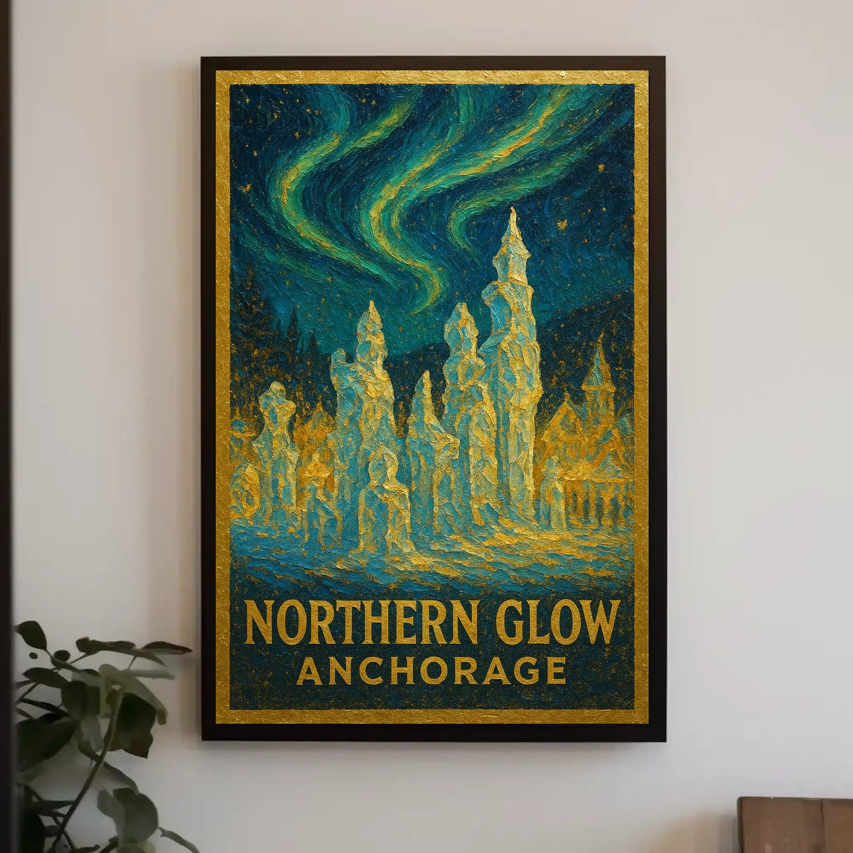 Northern Glow Anchorage Poster