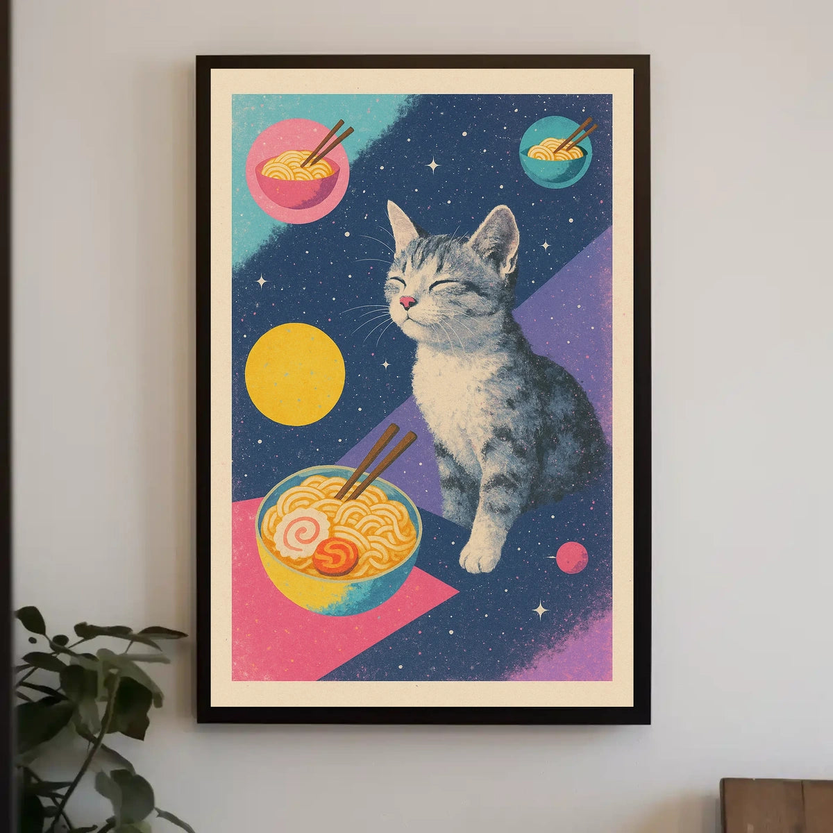 Cosmic Cat And Ramen Dreams Poster