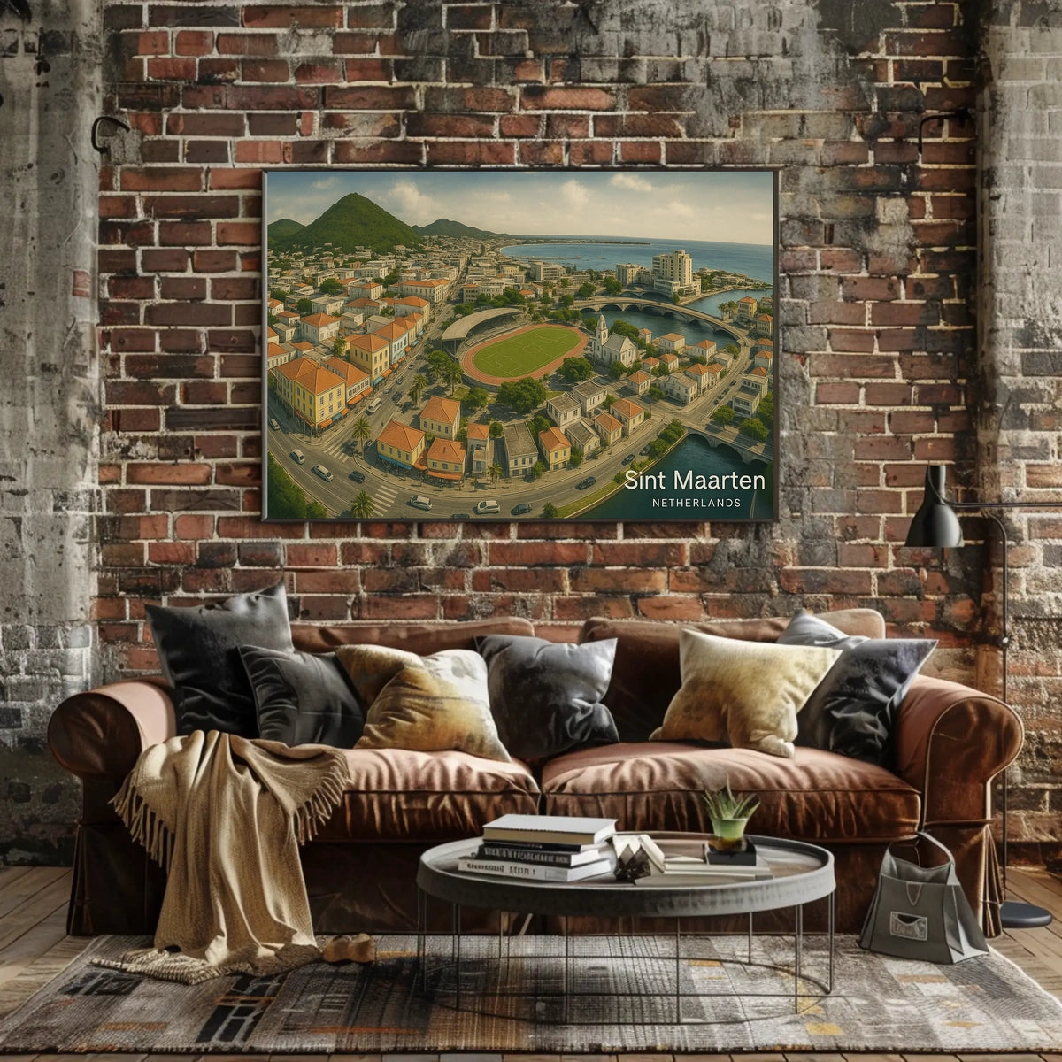 Sint Maarten Aerial View Poster